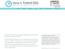 Tablet Screenshot of ireneparkhilldds.com